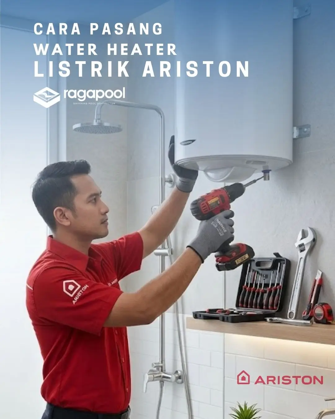 cara pasang water heater listrik ariston