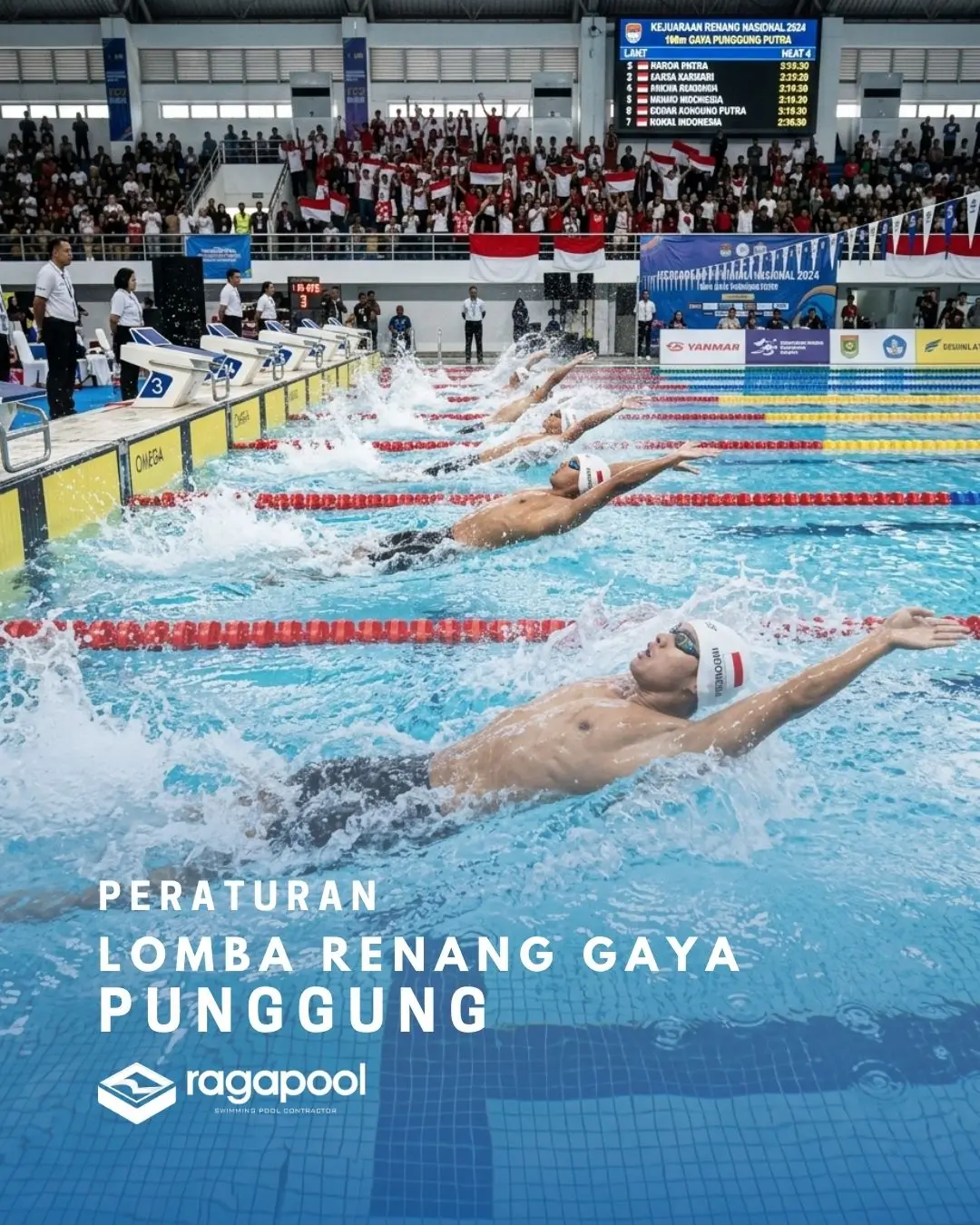 Peraturan Perlombaan Renang Gaya Punggung