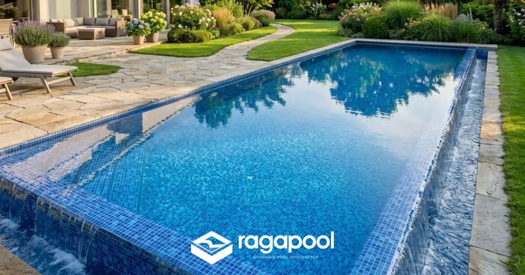 kolam renang ukuran 4x10 sirkulasi overflow